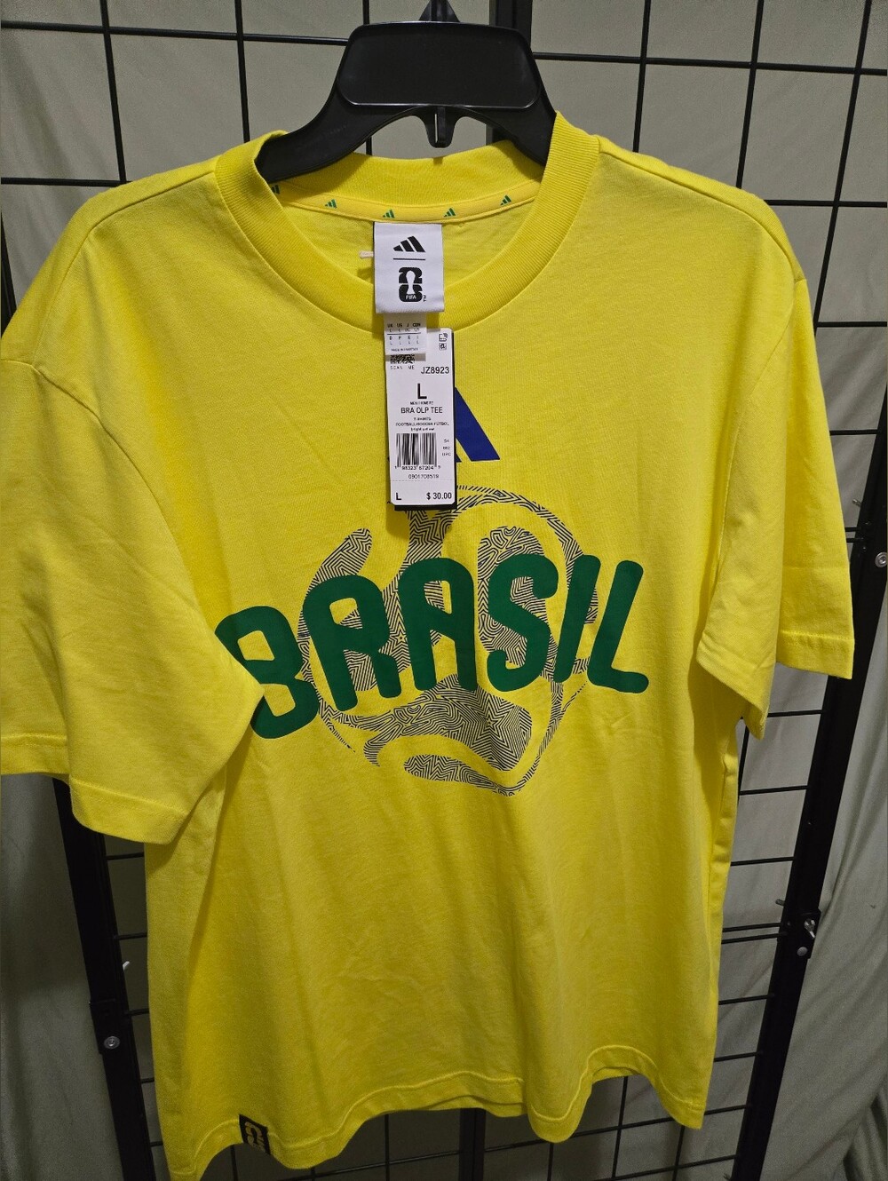 Adidas Brazil Football/Soccer Team World Cup Men’s T-shirt  Yellow Size L New
